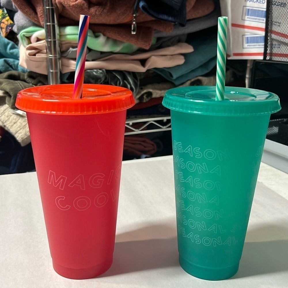 Starbucks Venti Reusable Cups (Set of 2) — Holiday Magic & Seasonal Shine